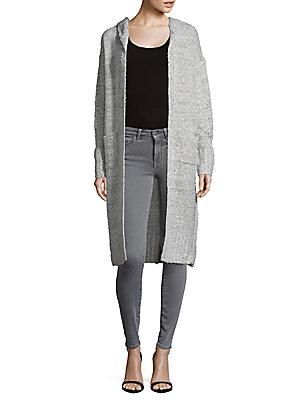 Solutions Boucle Hooded Cardigan