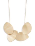 Ava & Aiden Goldtone Satin-finish Abstract Necklace