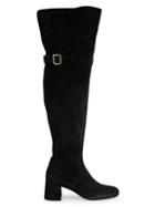 Prada Block Heel Over-the-knee Suede Boots