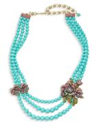 Heidi Daus Elysees Multi-color Crystal Glass Beaded Necklace