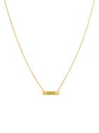 Saks Fifth Avenue 14k Yellow Gold Love Bar Pendant Necklace