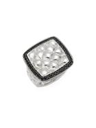 Charles Krypell Tufted Sterling Silver & Black Sapphire Ring