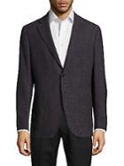 Saks Fifth Avenue Wool & Linen Check Jacket