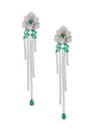 Eye Candy La Rhodium-plated & Crystal Floral Drop Earrings