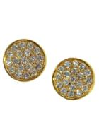 Effy Diamond And 14k Yellow Gold Stud Earrings