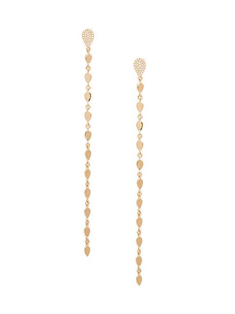 Saks Fifth Avenue 14k Yellow Gold & Diamond Linear Drop Earrings