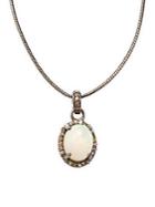Adornia Milly Opal & Diamond Pendant Collar Necklace
