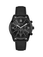Bulova Classic Stainless Steel & Leather-strap Chronograph Watch