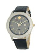 Versace Two-tone Stainless Steel & Leather-strap Watch