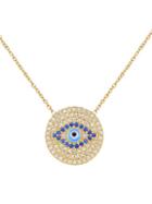 Gabi Rielle 22k Gold Vermeil & Cubic Zirconia Evil Eye Pendant Necklace