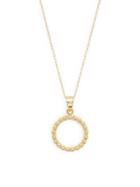 Saks Fifth Avenue 14k Yellow Gold Beaded Circle Pendant Necklace
