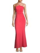 Laundry By Shelli Segal Cutout Halter Gown