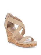 Charles By Charles David Logical Crisscross Leather Wedge Sandals