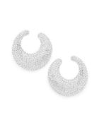 Swarovski Crystal Studded Hoop Earrings- 1in