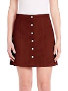Theory Sinall Perfect Suede Mini Skirt