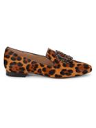 Karl Lagerfeld Paris Noor Leopard-print Calf Hair Loafers