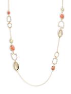 Alexis Bittar Goldplated Mixed Stone Abstract Petal & Briole Necklace
