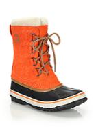 Sorel 1964 Pac Graphic 15 Embossed Suede & Faux Fur Boots