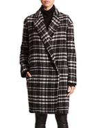 Nicholas Double-breasted Check Coat