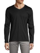 Boss Hugo Boss V-neck Long-sleeve Cotton Tee