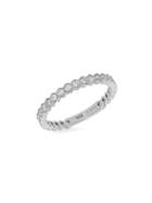 Nephora Diamond Trend Three-quarter Way 14k White Gold & Diamond Band Ring