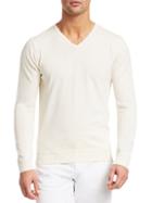 Saks Fifth Avenue V-neck Cotton Sweater