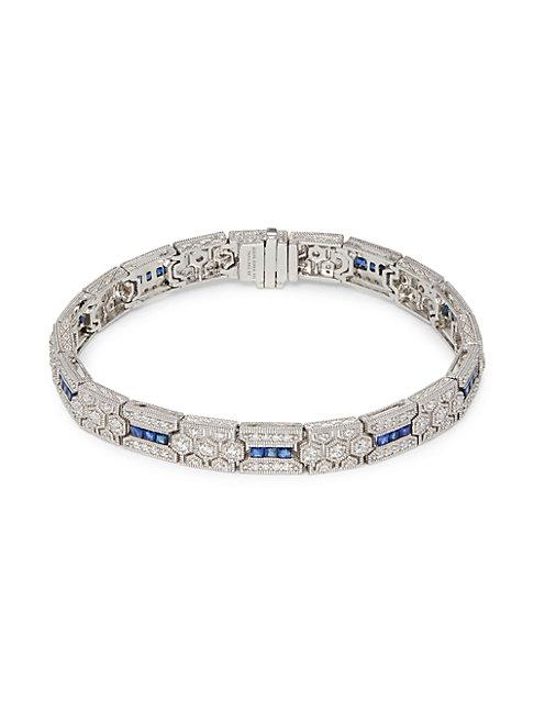 Judith Ripka Sterling Silver & Sapphire Tennis Bracelet