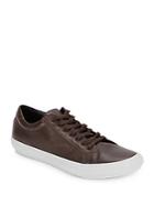 Massimo Matteo Low-top Textured Leather Sneakers