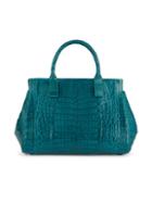 Nancy Gonzalez Medium Daisy Crocodile Leather Top Handle Bag
