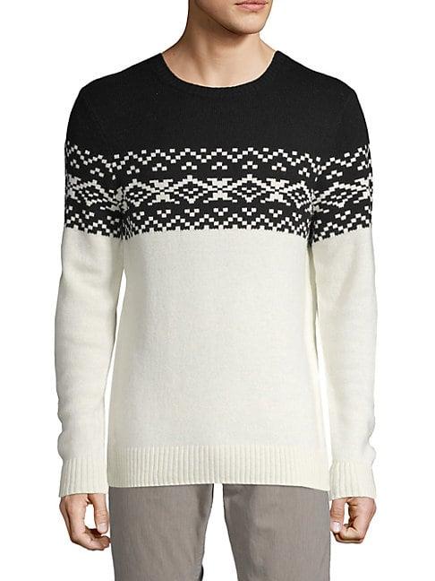 Saks Fifth Avenue Colorblock Geometric Sweater