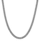 Saks Fifth Avenue Made In Italy Stainless Steel Cuban Chain Necklace