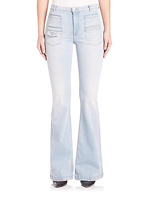 7 For All Mankind Georgia Light Wash Vintage Flare Jeans