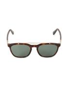 Ermenegildo Zegna 59mm Tortoiseshell Polarized Rectangular Sunglasses