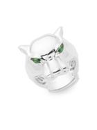 Effy 925 Sterling Silver Emerald Panther Ring