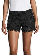 Milly 3d Floral Lace Shorts