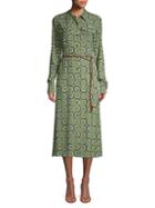 Lafayette 148 New York Mandalyn Belted Abstract Shirtdress