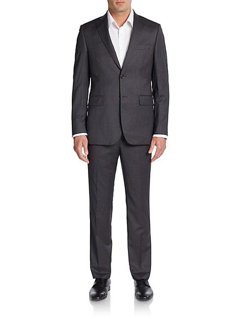 Saks Fifth Avenue Slim-fit Solid Wool-blend Suit