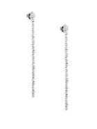 Pure Navy Crystal And Sterling Silver Linear Earrings
