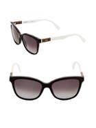 Fendi Striped-side 55mm Square Sunglasses