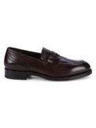Canali Leather Slip-on Loafers