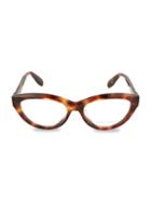 Alexander Mcqueen 55mm Cat Eye Optical Glasses