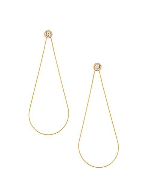 Rivka Friedman 18k Goldplated And Cubic Zirconia Teardrop Dangle Earrings