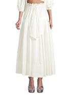 Amur Paperbag Waist Tie-front Cotton Skirt
