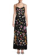 Alice + Olivia Lindy Embroidered Floral Gown