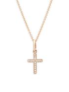 Saks Fifth Avenue Diamond And 14k Rose Gold Cross Pendant Necklace