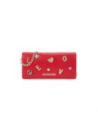 Love Moschino Embellished Faux Leather Chain Wallet