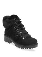 Kendall + Kylie Edison Faux Fur-lined Suede Ankle Hiker Boots