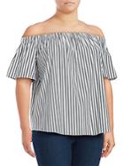 Vince Camuto Striped Off-the-shoulder Top
