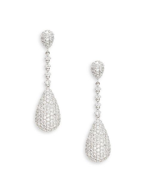 Effy 14k White Gold Diamond Drop Earrings