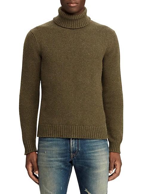 Ralph Lauren Purple Label Long-sleeve Melange Turtleneck Sweater